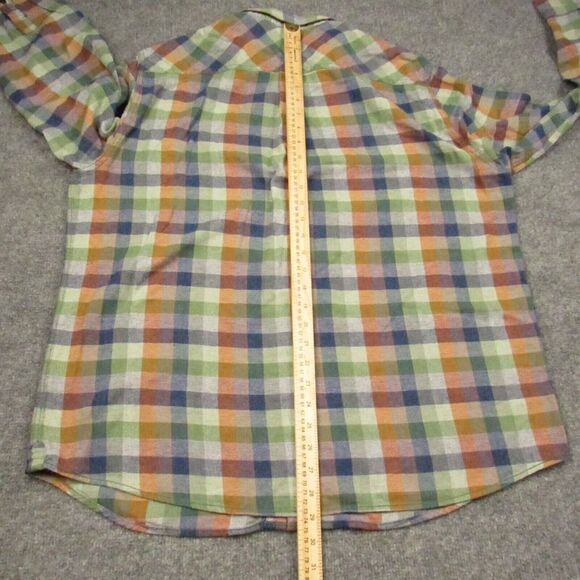 Carbon2Cobalt Shirt Mens Large Check‎ Plaid Unbrushed Flannel Effortlessly Cool - Picture 7 of 14